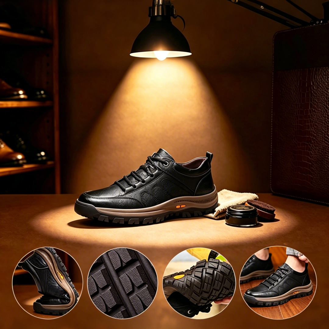 🔥Zapatos ortopédicos de piel de becerro australiana👞 Soporte para el arco del pie: alivia el dolor de pies✅ Impermeables y antideslizantes✅ Aptos para todas las ocasiones✅