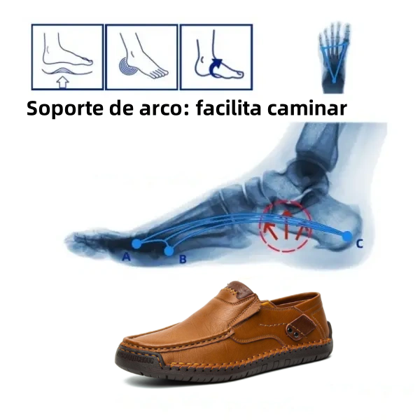 【🎁¡Descuento por tiempo limitado - No te lo pierdas!】Hecho de auténtica piel de vaca australiana👞Cosido a mano para máxima comodidad✅