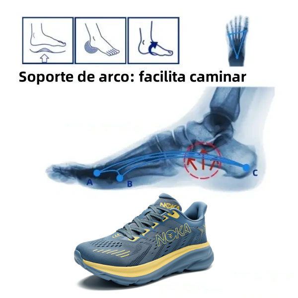 🎁Zapatos cómodos para caminar - Zapatos deportivos livianos y acolchados👟 Sin fatiga en los pies durante caminatas durante todo el día - Soporte de arco - Alivia eficazmente los problemas de los pies✅