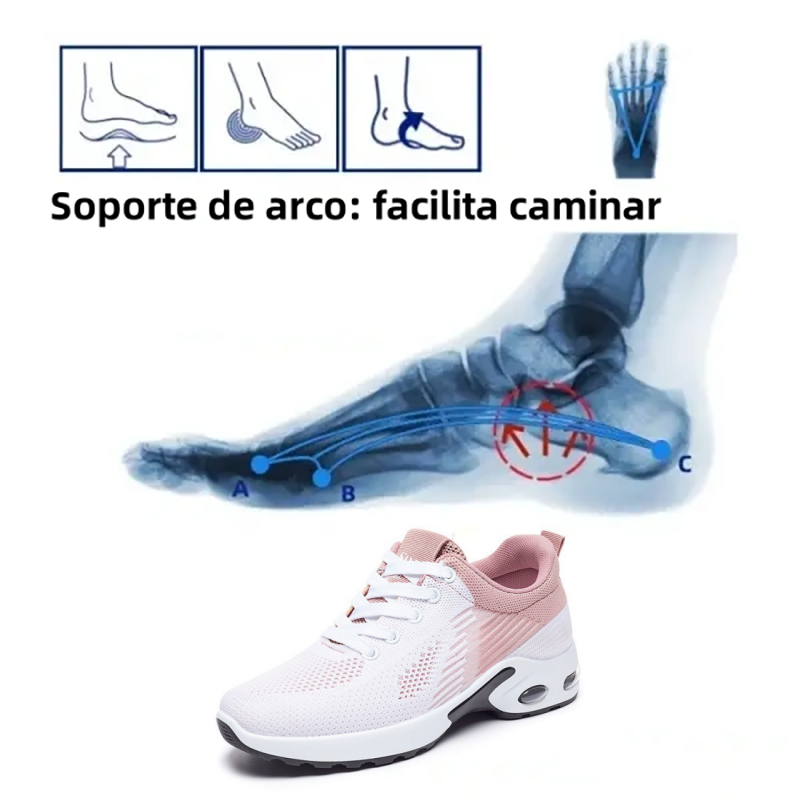 🔥Zapatos ortopédicos suaves y cómodos con amortiguación de aire ✅Soporte para el arco: alivia las molestias ✅Cómodos y transpirables: sin fatiga en los pies incluso después de caminar todo el día ✅