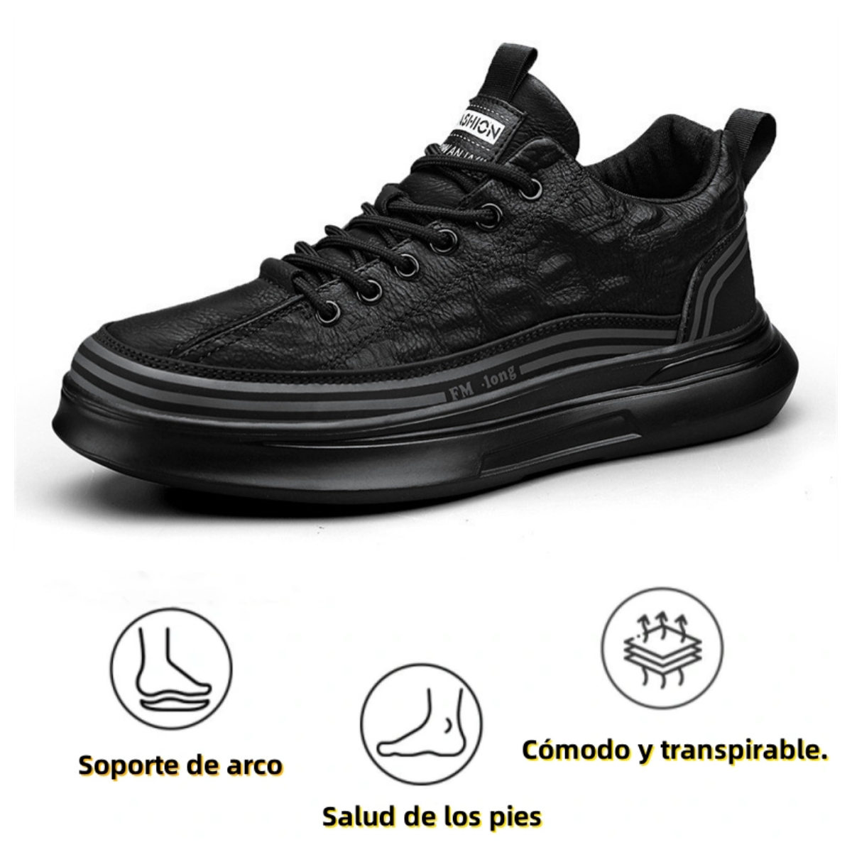 【🎁Oferta por tiempo limitado】Zapatos ortopédicos para hombre👞 Fabricados en piel de becerro🐂 Impermeables y antideslizantes✅ Soporte de arco: caminar cómodo✅