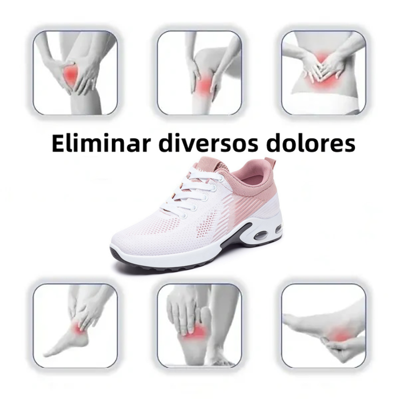 🔥Zapatos ortopédicos suaves y cómodos con amortiguación de aire ✅Soporte para el arco: alivia las molestias ✅Cómodos y transpirables: sin fatiga en los pies incluso después de caminar todo el día ✅