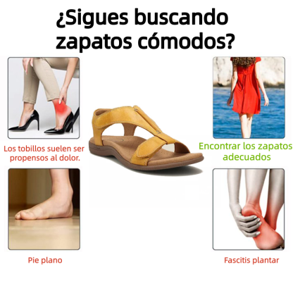 🔥 Sandalias ortopédicas de verano para mujer — Con soporte para el arco, diseño plano y ancho especial — La elección ideal para aliviar la fascitis plantar — Camina con facilidad y comodidad en cada paso: ¡dile adiós al dolor! ✅