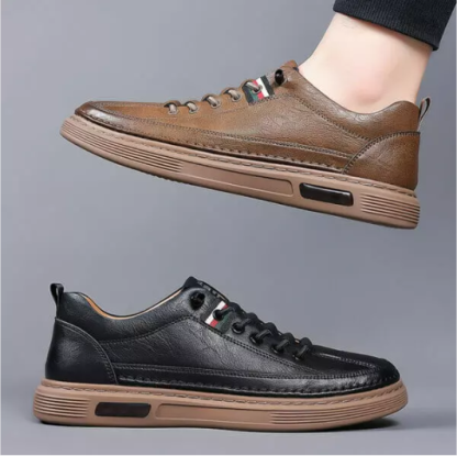 【🎁Oferta por tiempo limitado】Zapatos ortopédicos de piel de becerro australiana👞✅Soporte para el arco del pie - Comodidad durante todo el día✅Imprescindibles para hombres - Impermeables y antideslizantes✅