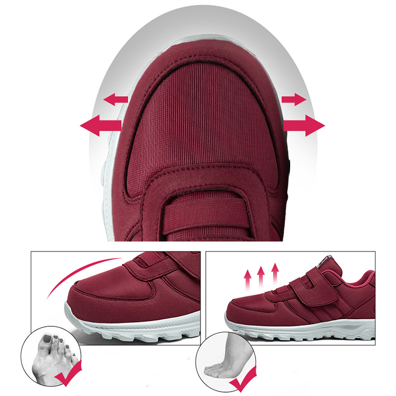Los zapatos ortopédicos diseñados específicamente para personas mayores son cómodos y antideslizantes.