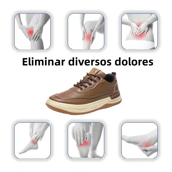 【🎁Oferta por tiempo limitado】Zapatos ortopédicos para hombre, hechos con piel de becerro australiana🐂 Plantilla de espuma viscoelástica ecológica: Caminar cómodo y sin dolor - Cosido a mano✅