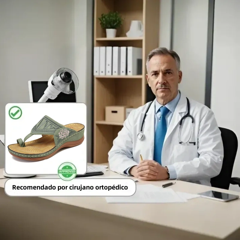 🔥 Sandalias de verano bordadas de estilo retro | Soporte ergonómico para el arco — Camina todo el día sin fatiga | Antideslizantes y transpirables ✅