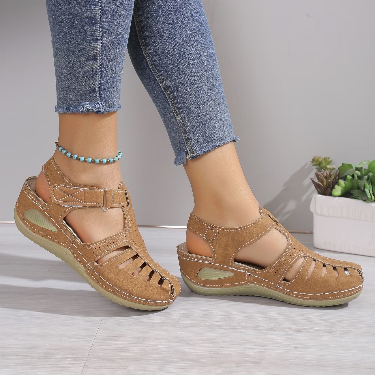 🔥 Sandalias ortopédicas de verano para mujer — Soporte para el arco — Diseño ergonómico — Ligeras y cómodas: Camina con total comodidad durante todo el día ✅