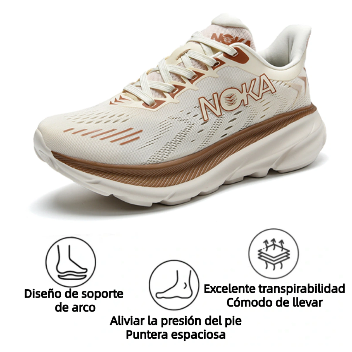 🎁Zapatos cómodos para caminar - Zapatos deportivos livianos y acolchados👟 Sin fatiga en los pies durante caminatas durante todo el día - Soporte de arco - Alivia eficazmente los problemas de los pies✅