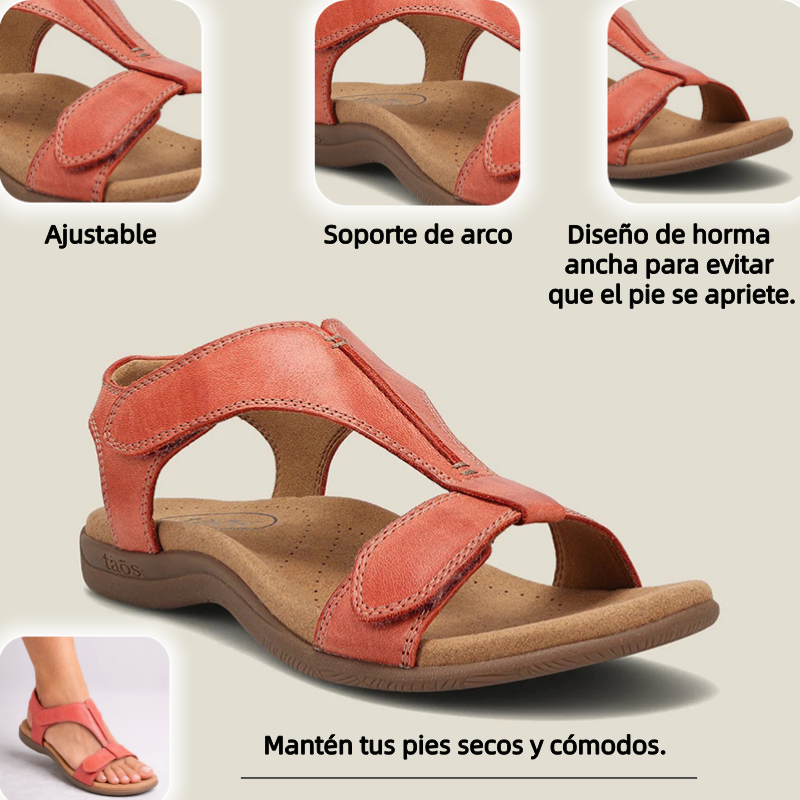 🔥 Sandalias ortopédicas de verano para mujer — Con soporte para el arco, diseño plano y ancho especial — La elección ideal para aliviar la fascitis plantar — Camina con facilidad y comodidad en cada paso: ¡dile adiós al dolor! ✅