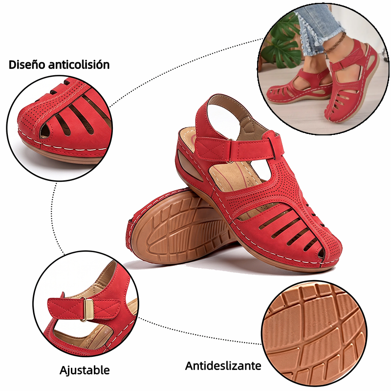 🔥 Sandalias ortopédicas de verano para mujer — Soporte para el arco — Diseño ergonómico — Ligeras y cómodas: Camina con total comodidad durante todo el día ✅