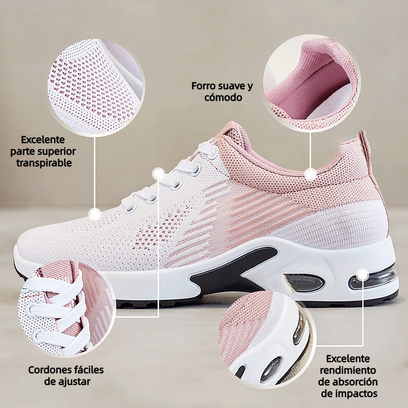 🔥Zapatos ortopédicos suaves y cómodos con amortiguación de aire ✅Soporte para el arco: alivia las molestias ✅Cómodos y transpirables: sin fatiga en los pies incluso después de caminar todo el día ✅