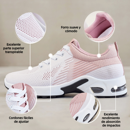 🔥Zapatos ortopédicos suaves y cómodos con amortiguación de aire ✅Soporte para el arco: alivia las molestias ✅Cómodos y transpirables: sin fatiga en los pies incluso después de caminar todo el día ✅