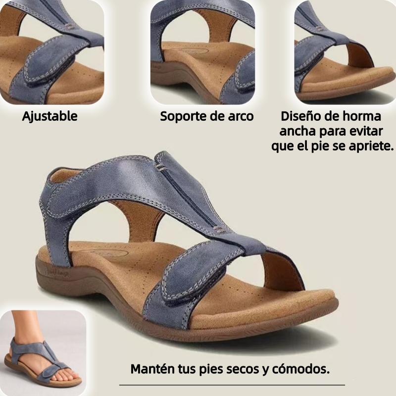 🔥 Sandalias ortopédicas de verano para mujer — Con soporte para el arco, diseño plano y ancho especial — La elección ideal para aliviar la fascitis plantar — Camina con facilidad y comodidad en cada paso: ¡dile adiós al dolor! ✅