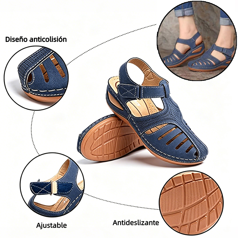 🔥 Sandalias ortopédicas de verano para mujer — Soporte para el arco — Diseño ergonómico — Ligeras y cómodas: Camina con total comodidad durante todo el día ✅