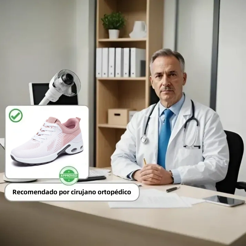 🔥Zapatos ortopédicos suaves y cómodos con amortiguación de aire ✅Soporte para el arco: alivia las molestias ✅Cómodos y transpirables: sin fatiga en los pies incluso después de caminar todo el día ✅