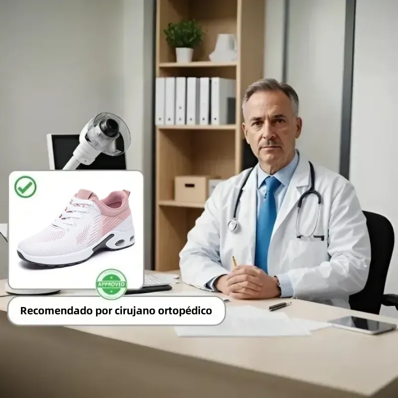 🔥Zapatos ortopédicos suaves y cómodos con amortiguación de aire ✅Soporte para el arco: alivia las molestias ✅Cómodos y transpirables: sin fatiga en los pies incluso después de caminar todo el día ✅