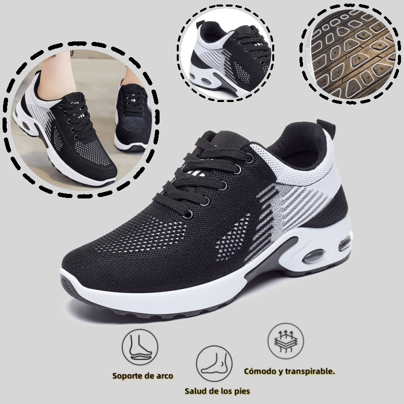 🔥Zapatos ortopédicos suaves y cómodos con amortiguación de aire ✅Soporte para el arco: alivia las molestias ✅Cómodos y transpirables: sin fatiga en los pies incluso después de caminar todo el día ✅