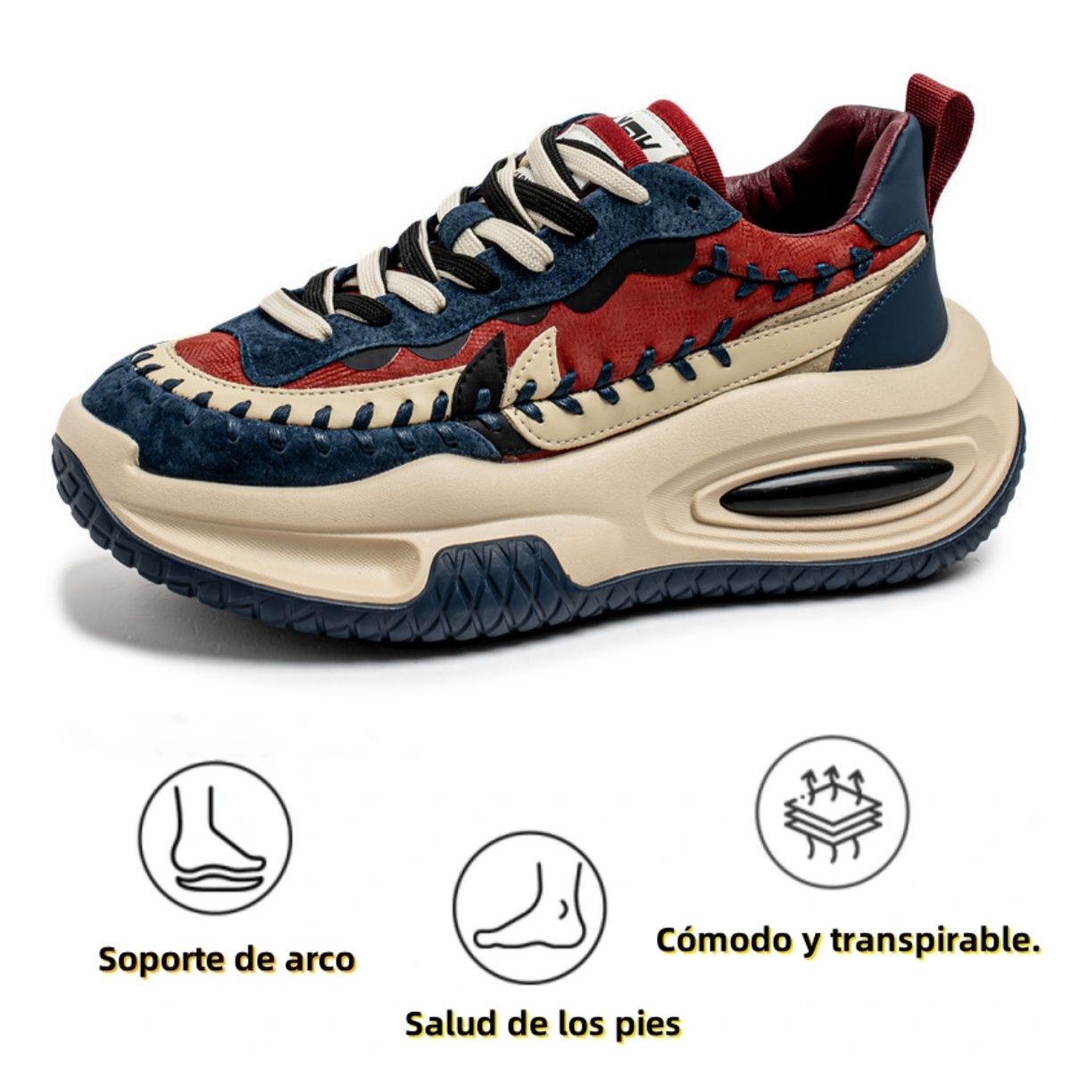 【🎁Oferta por tiempo limitado】🔥 Zapatos casuales ergonómicos 👞 Soporte de arco - Alivia fácilmente el dolor de pies - Caminata cómoda✅