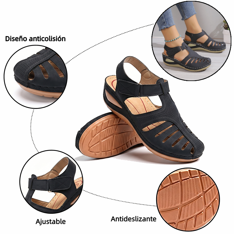 🔥 Sandalias ortopédicas de verano para mujer — Soporte para el arco — Diseño ergonómico — Ligeras y cómodas: Camina con total comodidad durante todo el día ✅