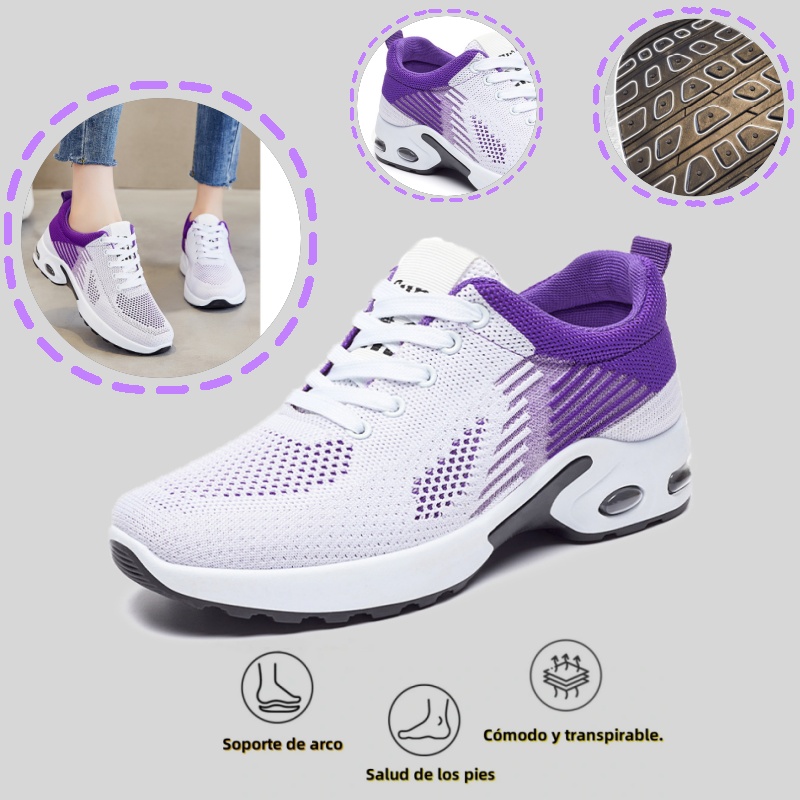 🔥Zapatos ortopédicos suaves y cómodos con amortiguación de aire ✅Soporte para el arco: alivia las molestias ✅Cómodos y transpirables: sin fatiga en los pies incluso después de caminar todo el día ✅