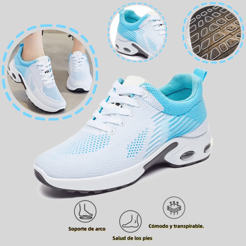 🔥Zapatos ortopédicos suaves y cómodos con amortiguación de aire ✅Soporte para el arco: alivia las molestias ✅Cómodos y transpirables: sin fatiga en los pies incluso después de caminar todo el día ✅