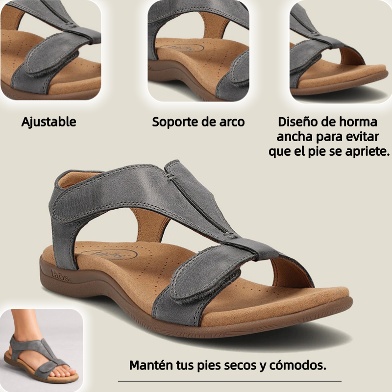 🔥 Sandalias ortopédicas de verano para mujer — Con soporte para el arco, diseño plano y ancho especial — La elección ideal para aliviar la fascitis plantar — Camina con facilidad y comodidad en cada paso: ¡dile adiós al dolor! ✅