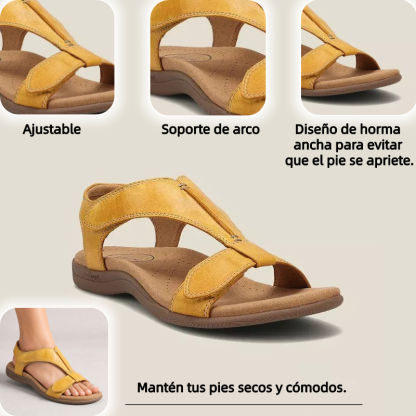 🔥 Sandalias ortopédicas de verano para mujer — Con soporte para el arco, diseño plano y ancho especial — La elección ideal para aliviar la fascitis plantar — Camina con facilidad y comodidad en cada paso: ¡dile adiós al dolor! ✅