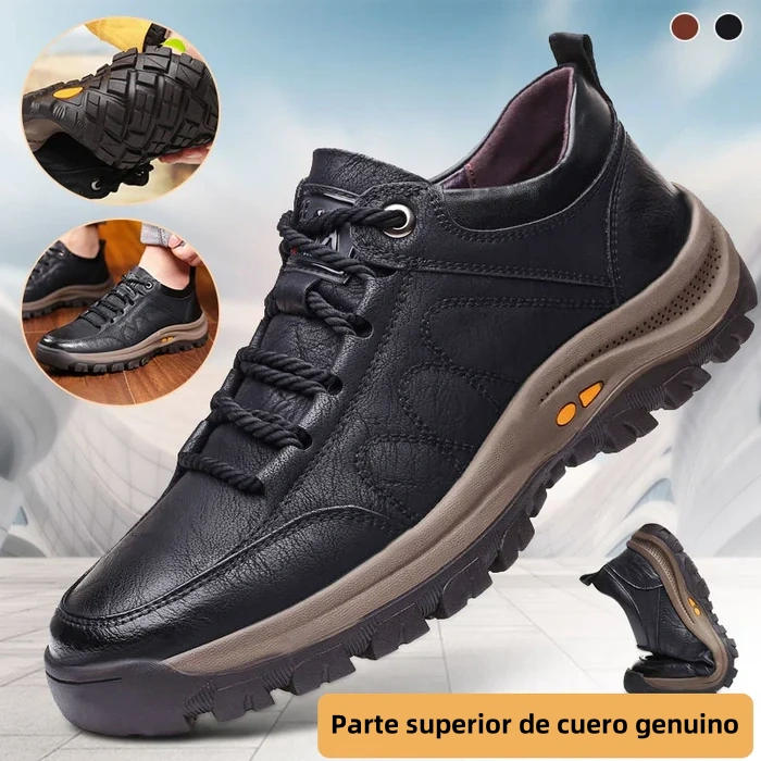 [🎉60% de descuento hoy - ¡no te lo pierdas!] - Zapatos ortopédicos cómodos de auténtica piel de becerro australiana 👞 (soporte de arco - alivia el dolor de pies) que te permiten caminar cómodamente ✅
