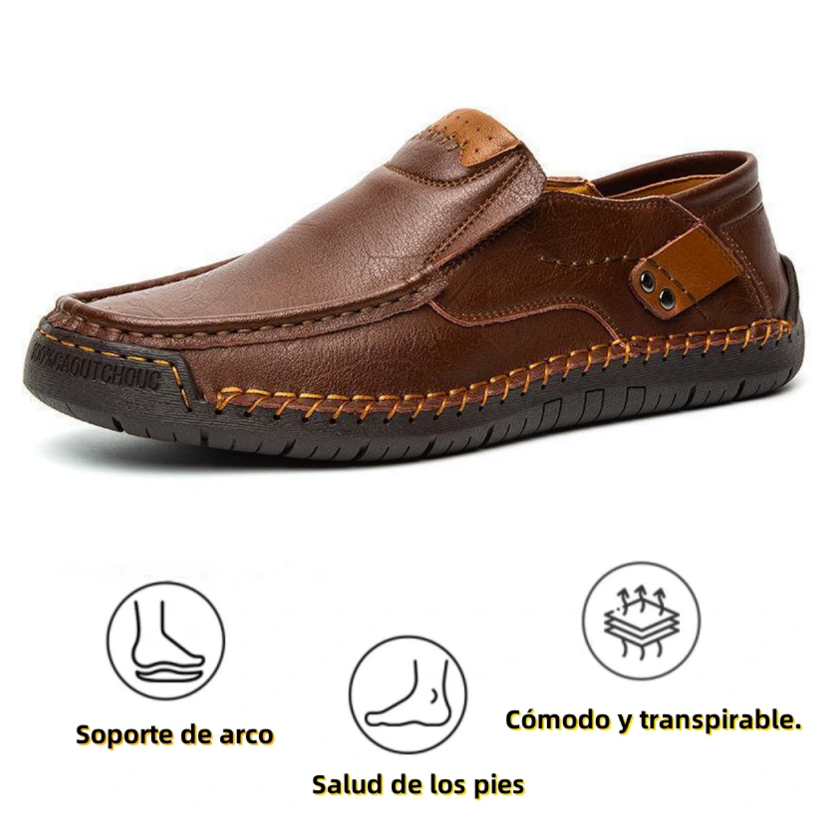 【🎁¡Descuento por tiempo limitado - No te lo pierdas!】Hecho de auténtica piel de vaca australiana👞Cosido a mano para máxima comodidad✅