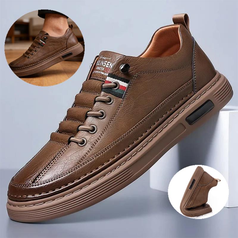 【🎁Oferta por tiempo limitado】Zapatos ortopédicos de piel de becerro australiana👞✅Soporte para el arco del pie - Comodidad durante todo el día✅Imprescindibles para hombres - Impermeables y antideslizantes✅