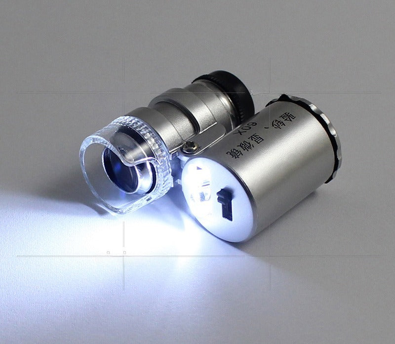 60X LED & UV Pocket Microscope – High-Precision Magnifying Glass for Stamp Authentication & Philatelic Inspection