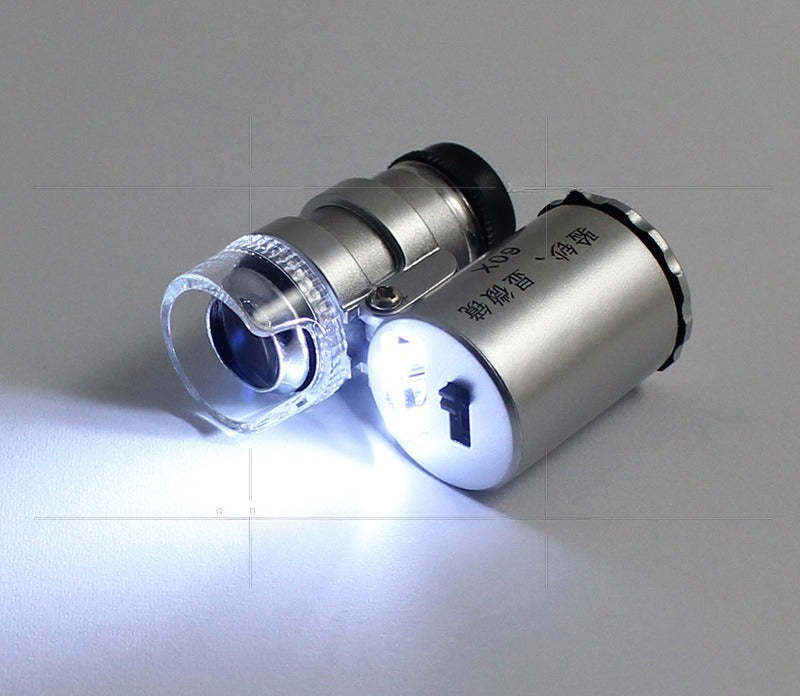 60X LED & UV Pocket Microscope – High-Precision Magnifying Glass for Stamp Authentication & Philatelic Inspection