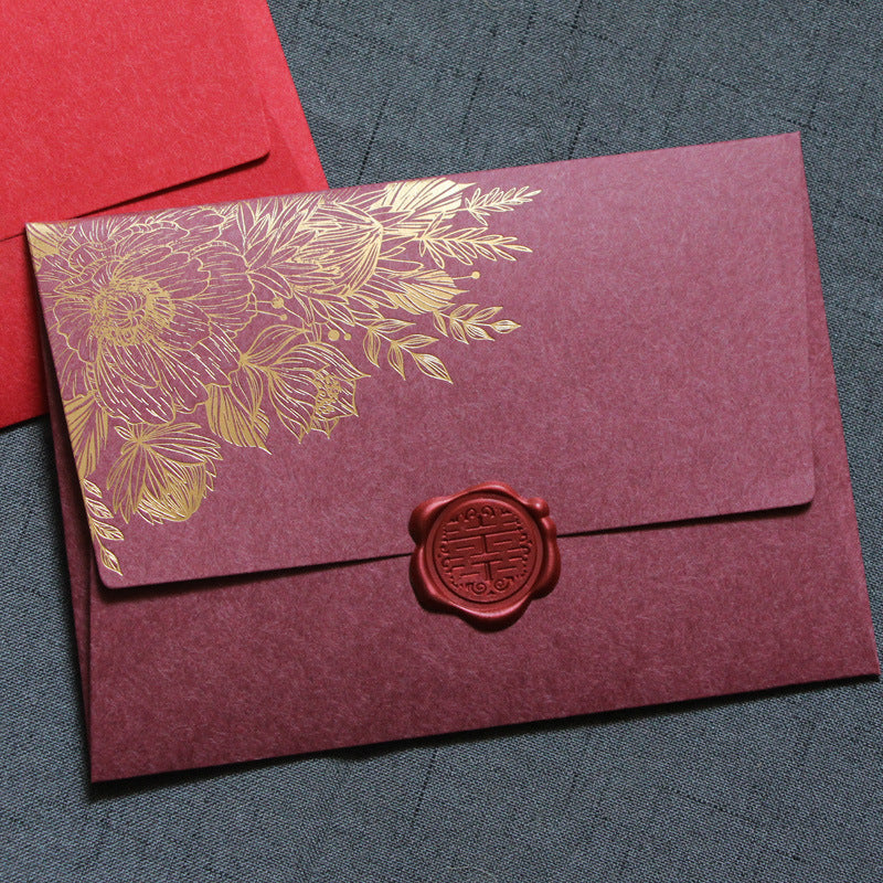 European No. 3 Thickened Bronzing Pearl Paper Envelope