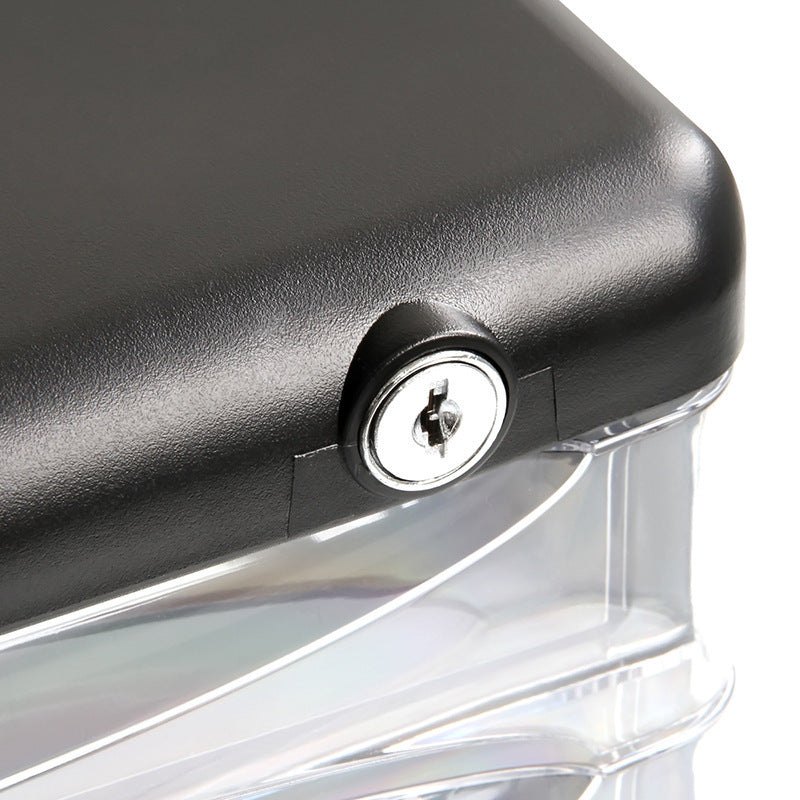 Transparent Layered Stamp Storage Cabinet with Lock – Desktop Organizer for Stamp Albums & Collectibles