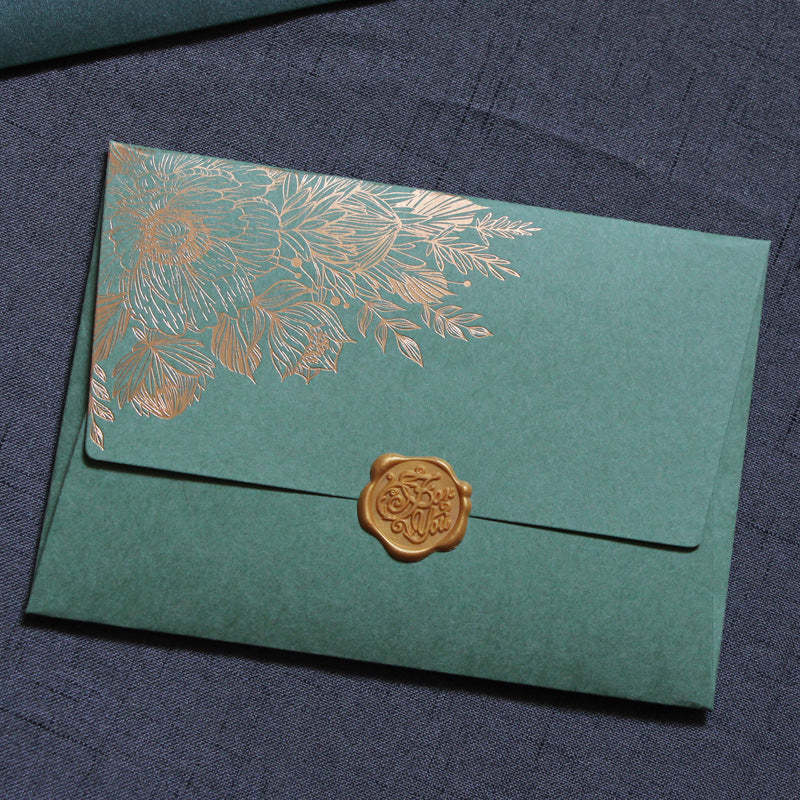 European No. 3 Thickened Bronzing Pearl Paper Envelope