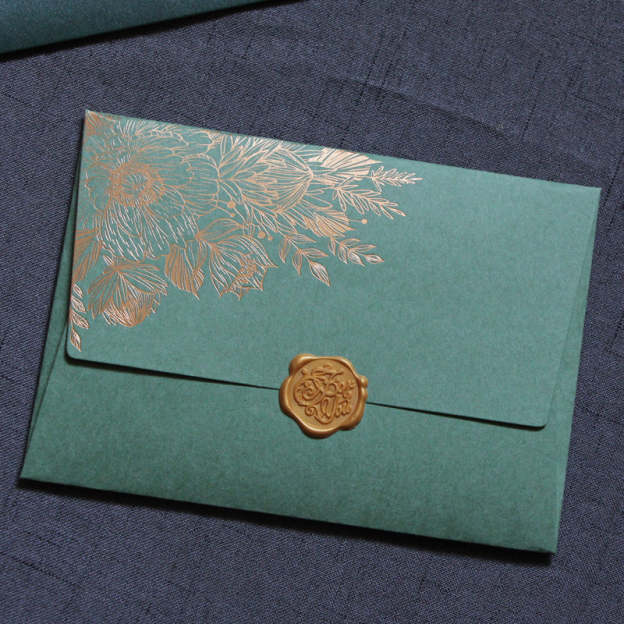 European No. 3 Thickened Bronzing Pearl Paper Envelope