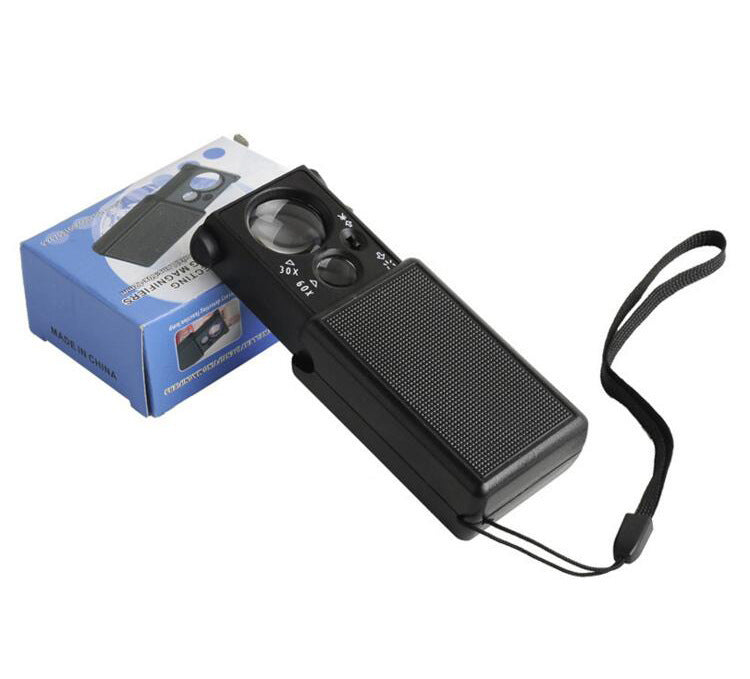 Handheld Portable Magnifier with Light – Ideal for Stamp, Coin & Collectible Inspection