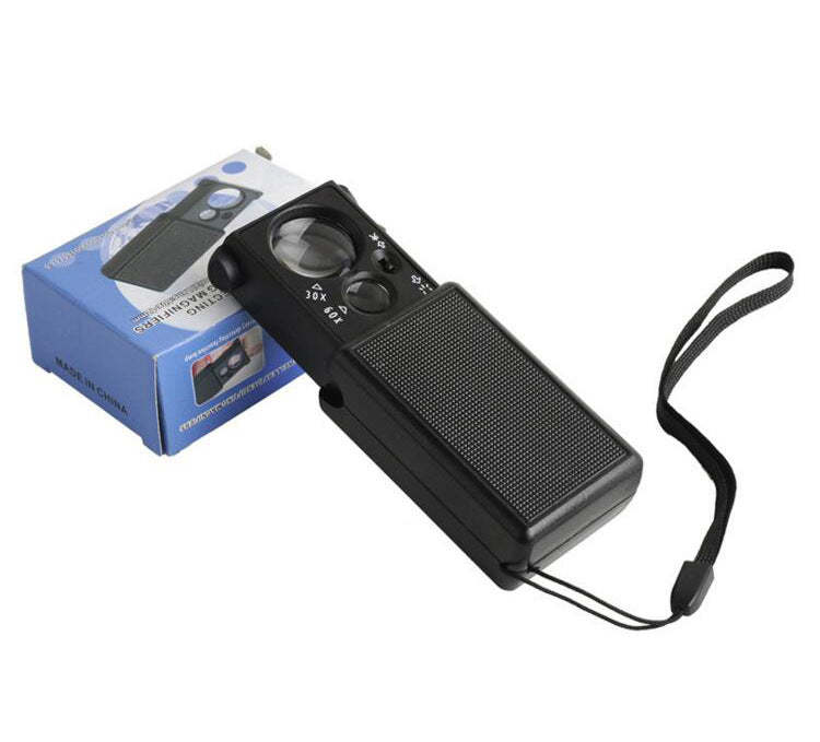 Handheld Portable Magnifier with Light – Ideal for Stamp, Coin & Collectible Inspection