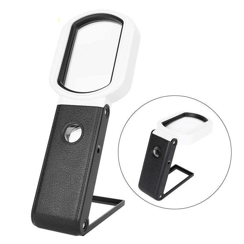 Square LED Optical Magnifier – Handheld Illuminated Loupe for Stamp Inspection & Philatelic Identification