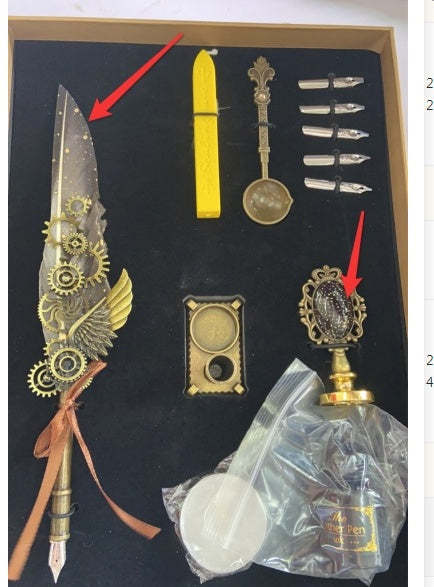 Quill Pen Fire Lacquer Seal Set