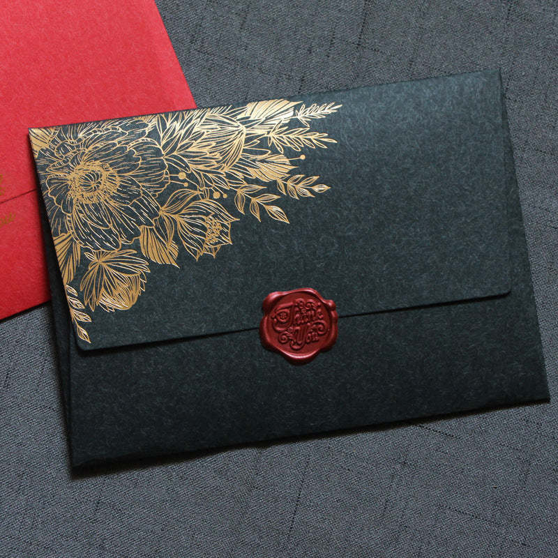 European No. 3 Thickened Bronzing Pearl Paper Envelope