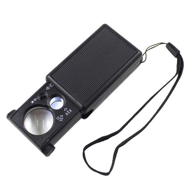 Handheld Portable Magnifier with Light – Ideal for Stamp, Coin & Collectible Inspection