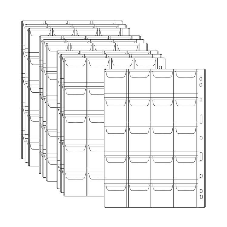 PVC Flip Pocket Coin & Stamp Collector Album – Currency Storage Pages
