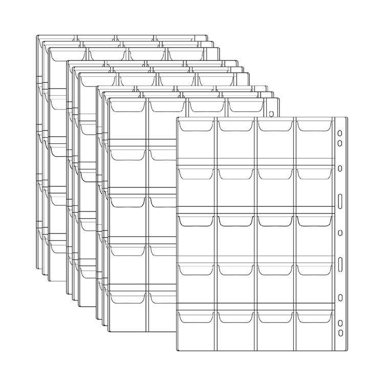 PVC Flip Pocket Coin & Stamp Collector Album – Currency Storage Pages