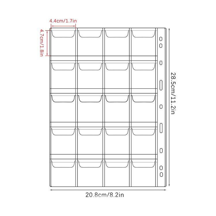 PVC Flip Pocket Coin & Stamp Collector Album – Currency Storage Pages