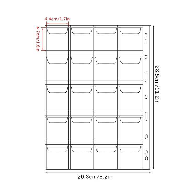 PVC Flip Pocket Coin & Stamp Collector Album – Currency Storage Pages