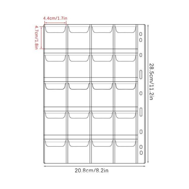PVC Flip Pocket Coin & Stamp Collector Album – Currency Storage Pages