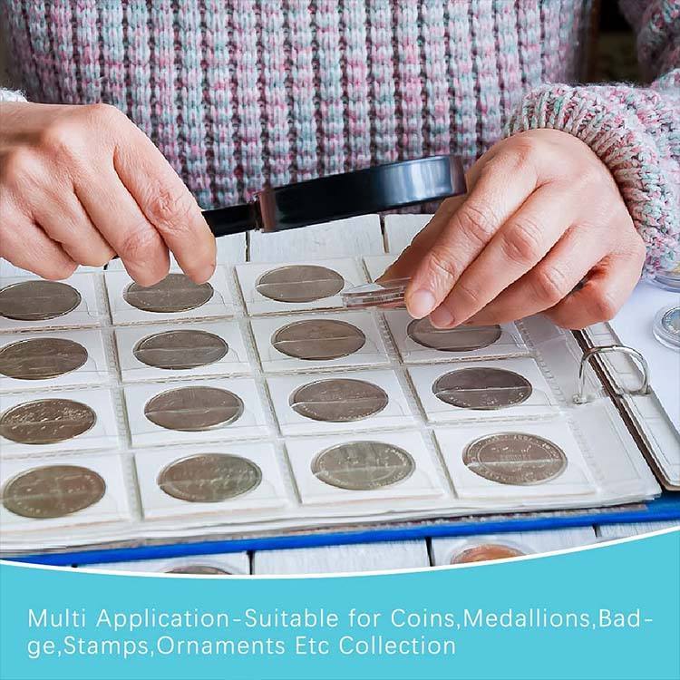 PVC Flip Pocket Coin & Stamp Collector Album – Currency Storage Pages