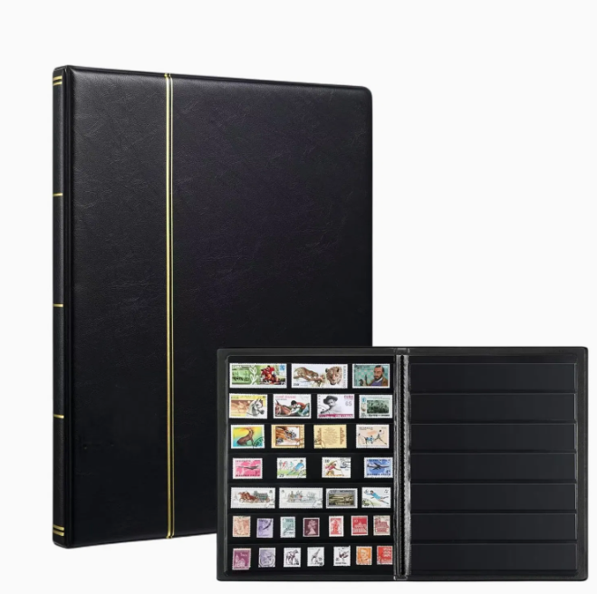 Wholesale Custom Stamp Albums: Hardcover Stamp Collection Book with 7-Row Pockets